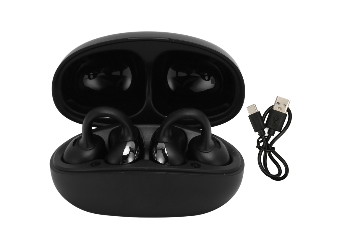 Auriculares Inalámbricos Con Clip, Conducción Ósea, Bluetooth 5.3, Cancelación De Ruido Inteligente, Color Negro.