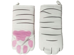 Guantes De Horno Resistentes Al Calor 250°c, Patrón Gato Blanco, 31 Cm, 1 Par