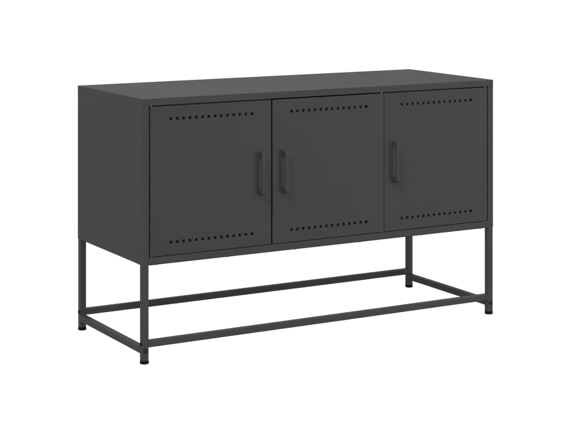 Maison Exclusive - Mueble Para Tv De Acero Negro 100,5x39x60,5 Cm