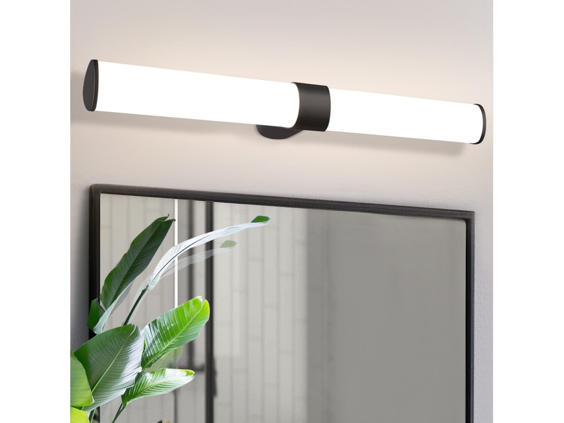 Espejo de pared LED 15w 60cm Blanco Neutro 4000k Negro Nettlife