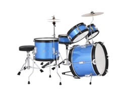 Batería infantil Succebuy, 5 piezas, 355,6 mm, para niños de 6 a 13 años, color azul