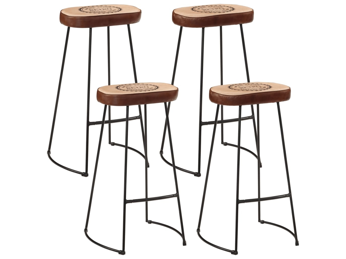 Maison Exclusive - Set De Mesa Alta Y Taburetes 5 Pzas Madera Maciza Mango Y Metal
