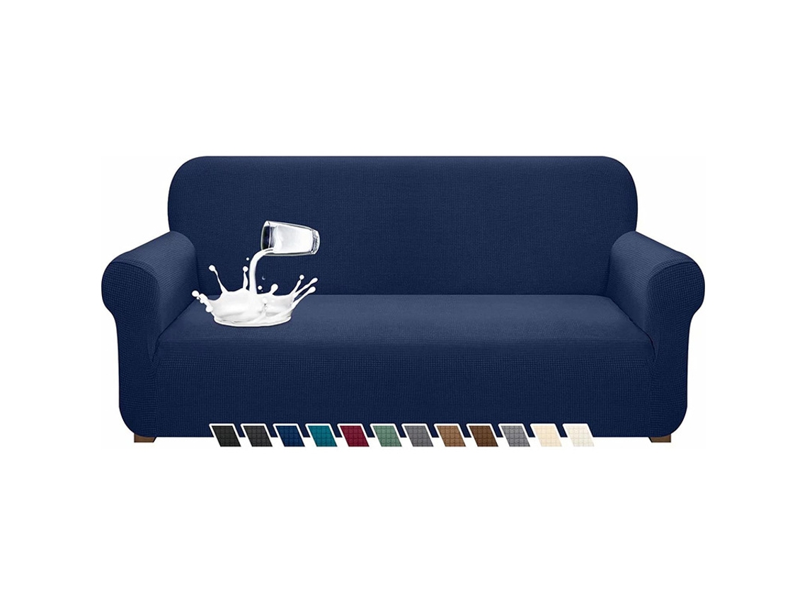 Capa para Sofá  Capa Elástica Impermeável Antiderrapante Assento Elastano Azul (90/130 cm)