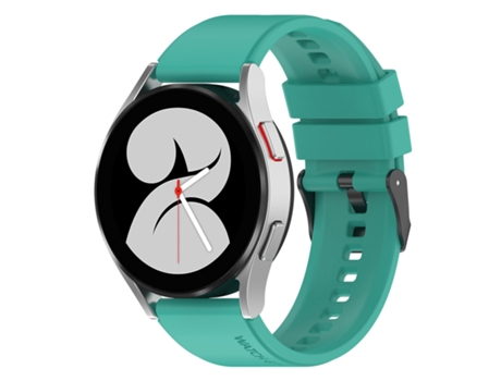 Correa de reloj inteligente para Samsung Galaxy Watch 5 40 mm 20 mm Correa de silicona con hebilla negra (verde azulado)