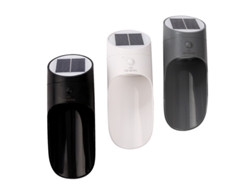paquete De 1lámpara Solar Jardín Para Exteriores, Aplique Impermeable Ip65, Luz Blanca Cálida 3000 K, Luminaria Decorativa Inalámbrica - Blanco