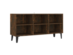 Mueble de TV con patas de metal y molduras de madera de roble ahumado MAISON EXCLUSIVE (69,5x30x50 cm)