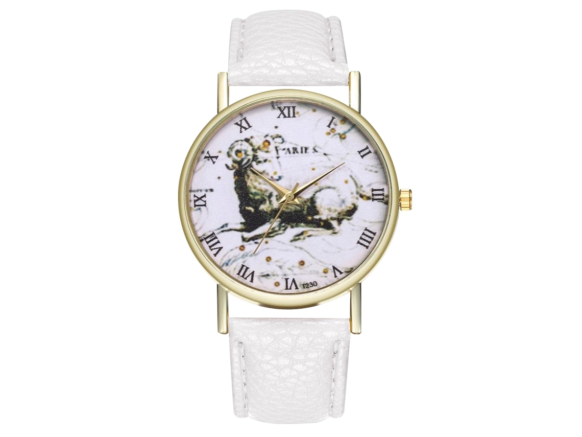 Reloj De Cuarzo Unisex Moda Casual Blanco Pulsera Zhoulianfa