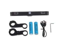 Extensor De Manillar De Bicicleta Recargable Aluminio 20cm Soporte Multifuncional Porta Luz Y Batería Externa
