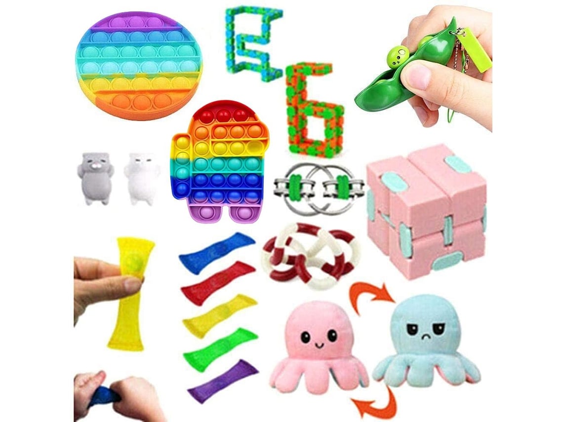 17pcs Brinquedos Sensoriais Anti-estresse Decompressão Para Adultos E Crianças Calmantes Adhd Autismo