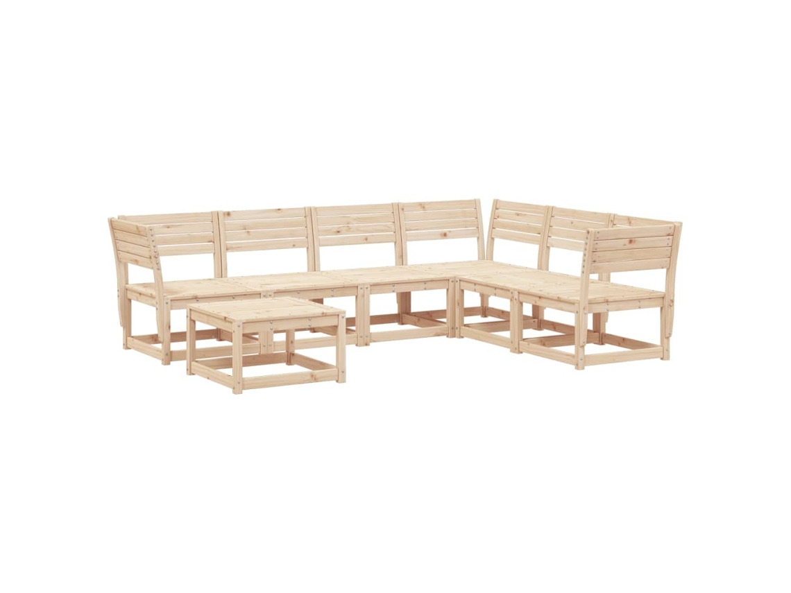 Conjunto 7 de muebles de jardín VIDAXL madera maciza de pino