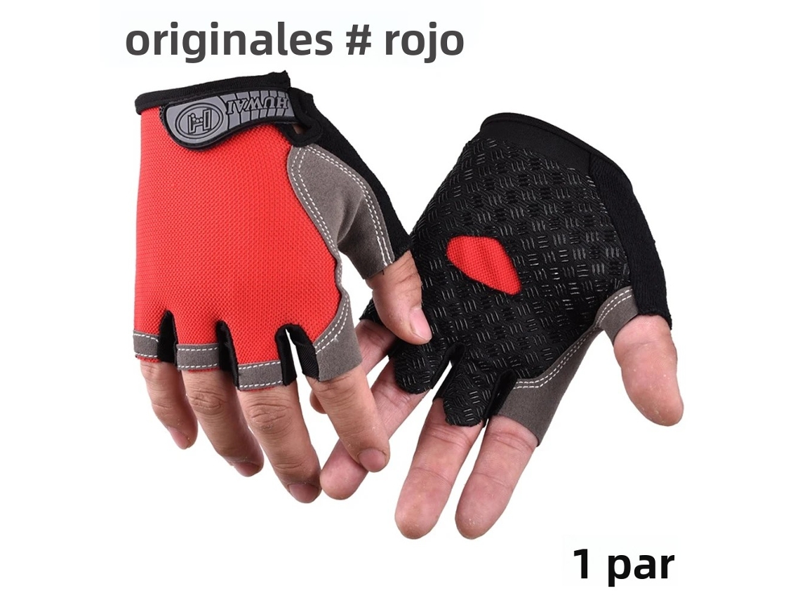 (regular Rojo S) Guantes De Ciclismo Unisex, Antideslizantes, Amortiguadores, Diseño De Medio Dedo, Acolchado De Gel.