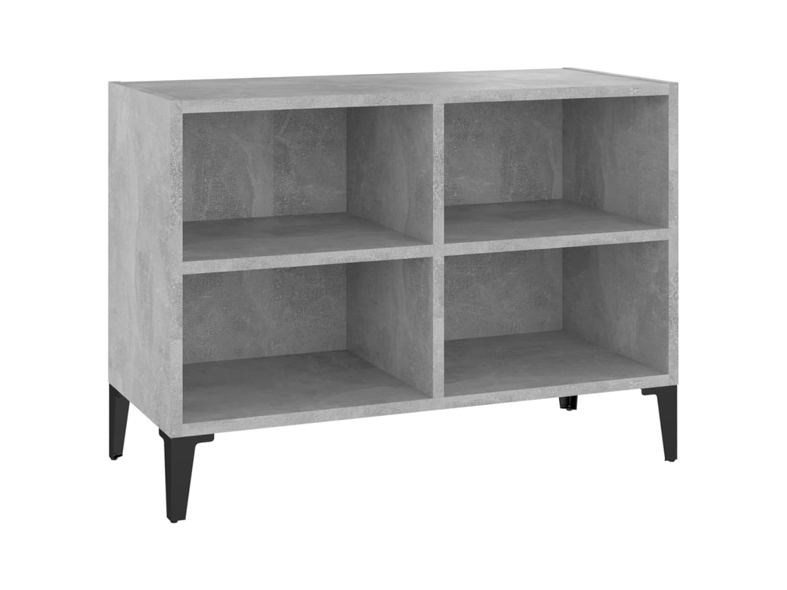 Mueble de TV con patas de metal, 69,5x30x50 cm, Gris Cemento, MAISON EXCLUSIVE