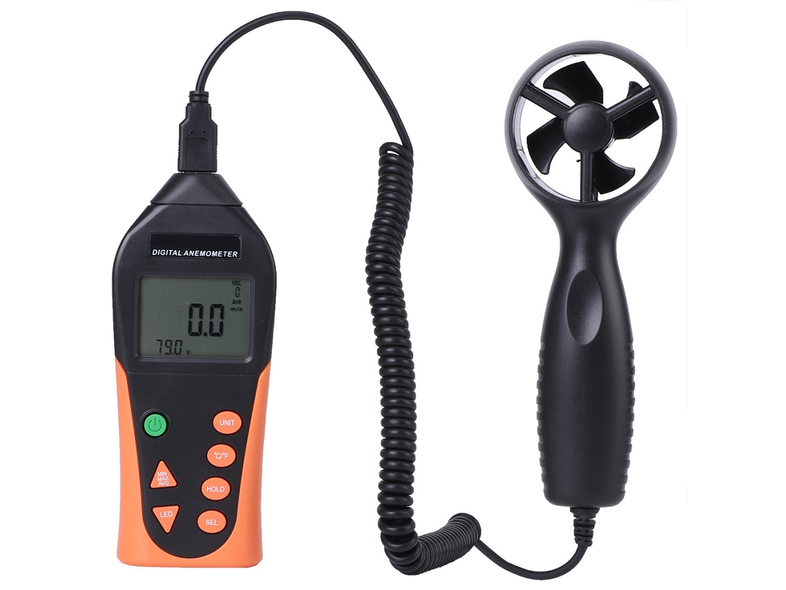 Anemómetro Digital Portátil 816b, Medidor De Velocidad Del Viento Con Pantalla Lcd Y Retroiluminación.