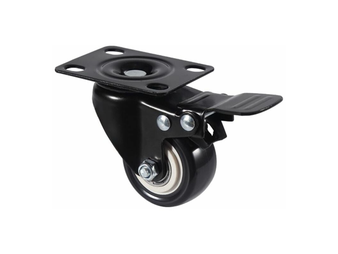Ruedas giratorias de 50 mm para muebles de hasta 200 kg, silenciosas, de goma, color negro