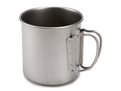 Vaso Portátil Ultraligero De Titanio Con Asa Plegable Para Camping (300 Ml/400 Ml/450 Ml/750 Ml)