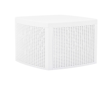 MAISON EXCLUSIVE Mesa auxiliar de plástico blanco 54x54x36,5 cm