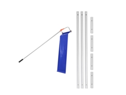 Rastrillo quitanieves para tejados Succebuy, 125 x 524 cm, con rascador de hojas de 432 mm