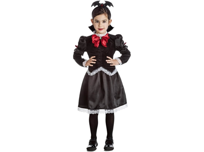 Disfraz de Niña DISFRAZZES Vampira Gótica Oscura (Talla: 10 a 12 años)