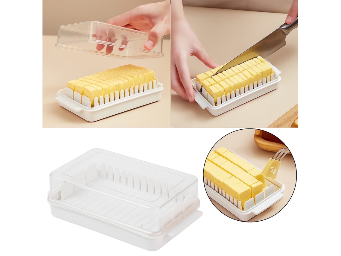 Mantequera sellada con tapa, caja transparente para cortar mantequilla Siurn