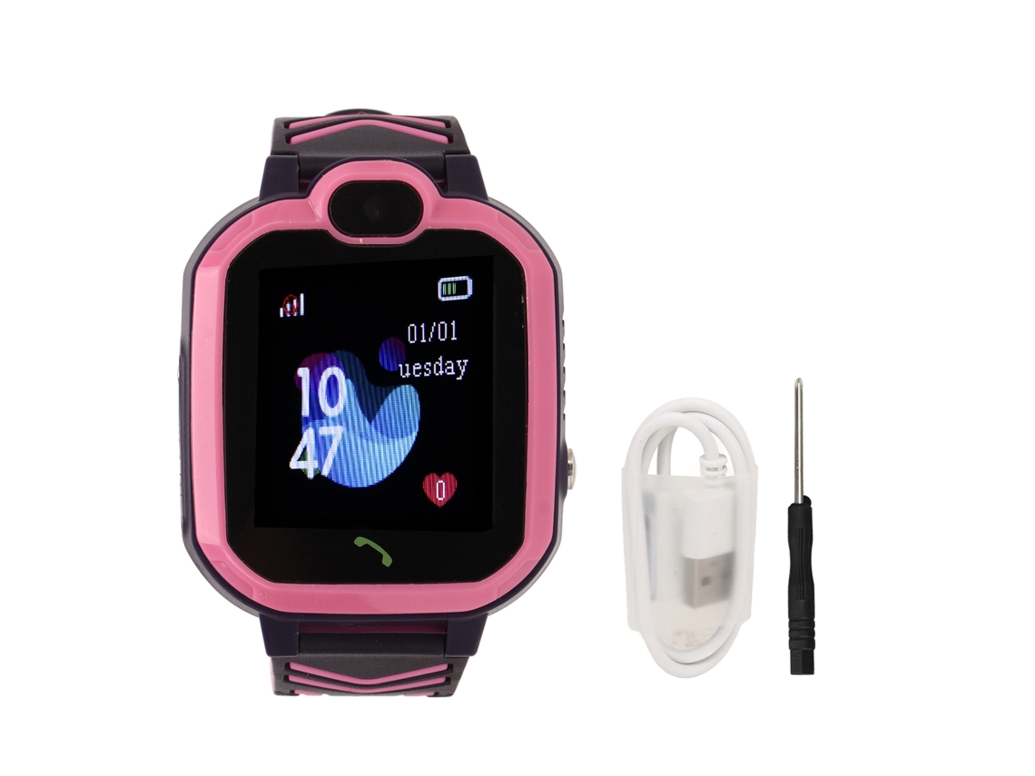 Yncm-reloj Inteligente Para Niños Con Cámara Hd, Llamada Vídeo Bidireccional, Gps Y Pantalla Táctil Rosa