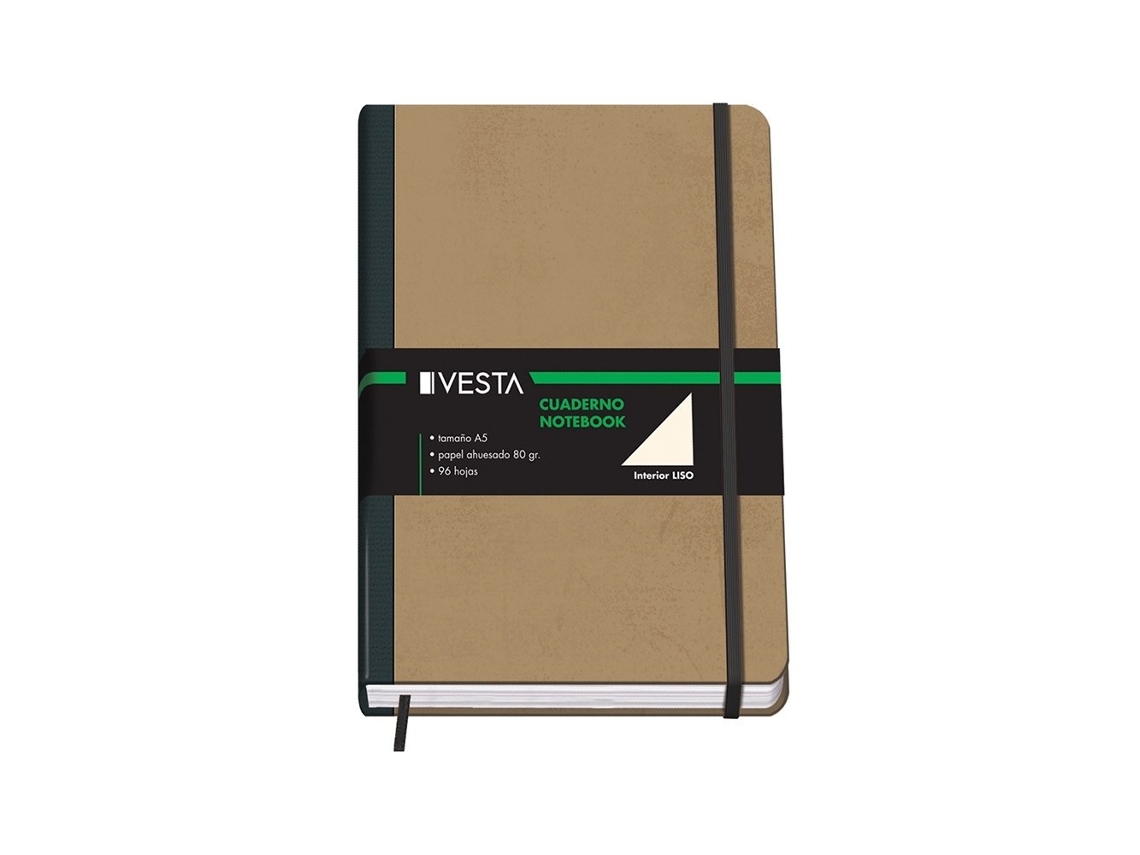 Cuaderno Nature Con Goma A5 96 Hojas Liso VESTA