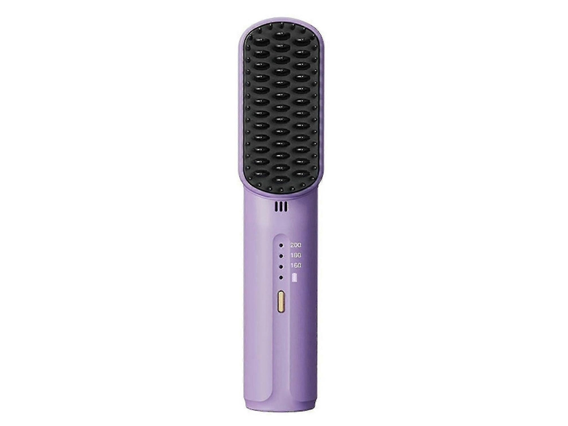 Cepillo alisador de cabello portátil Yunzii, cepillo alisador de cabello inalámbrico, plancha de cabello recargable