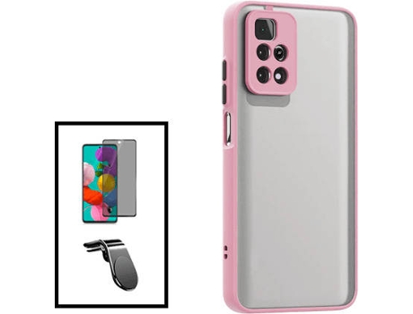Kit Carcasa Trasera Protección Cámara + Protector de Pantalla Xiaomi Poco X4 Pro 5G GIFT4ME Rosa