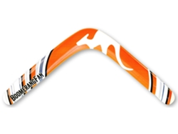 Bumerán de madera naranja, modelo boomerang en forma de abanico, 28 cm, 78 g, 25 m de largo, juguete.