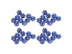 Juego De 40 Dados Poliédricos De 12 Caras Con Números Claros, Impermeables Y Resistentes A La Oxidación Para Juegos Y Enseñanza, Color Azul.
