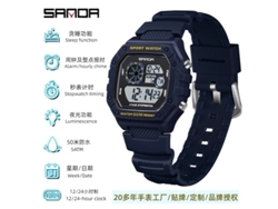 Reloj Electrónico De Pantalla Única (azul Oscuro), Reloj De Moda Multifuncional, Luminoso, Reloj De Pulsera Electrónico Resistente Al Agua.