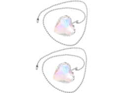 Juego De 2 Lámparas Colgantes De Cristal Con Forma De Corazón Y Arce Para Interiores.