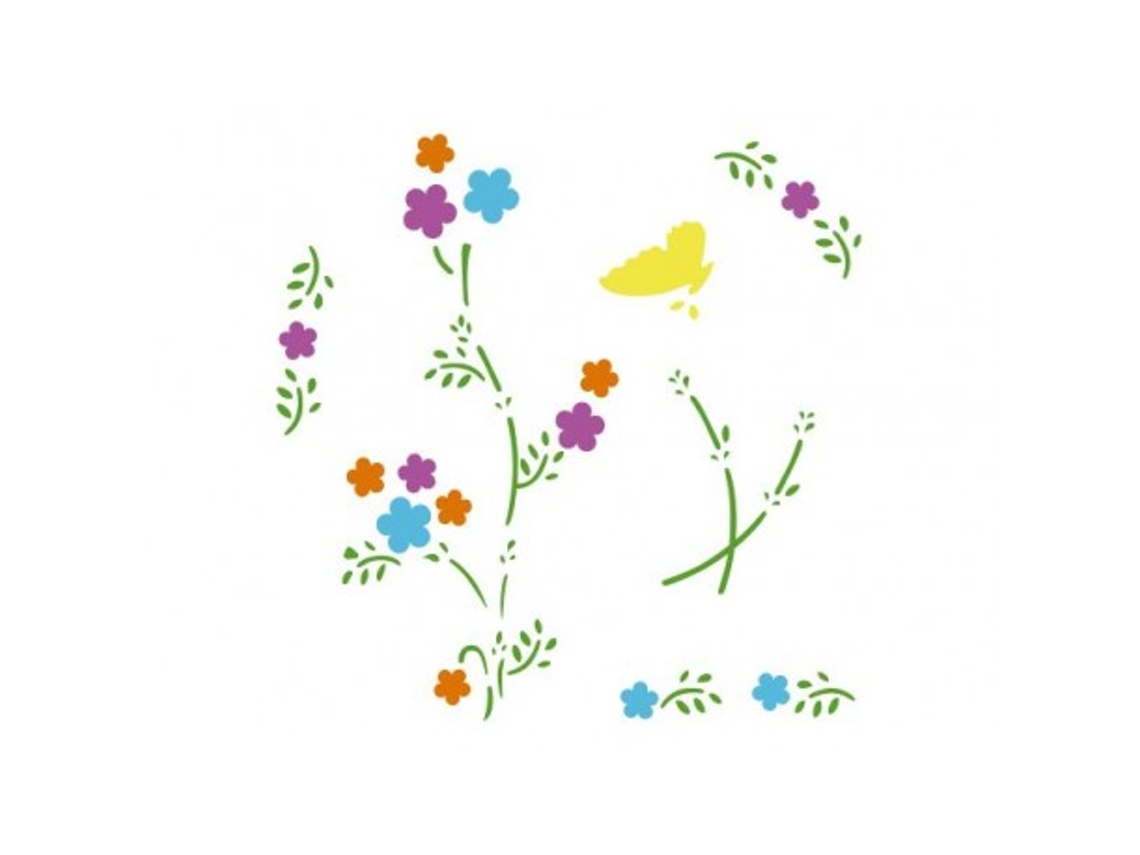 Plantilla 13x13cm Floral 2 300011140 Acrilex