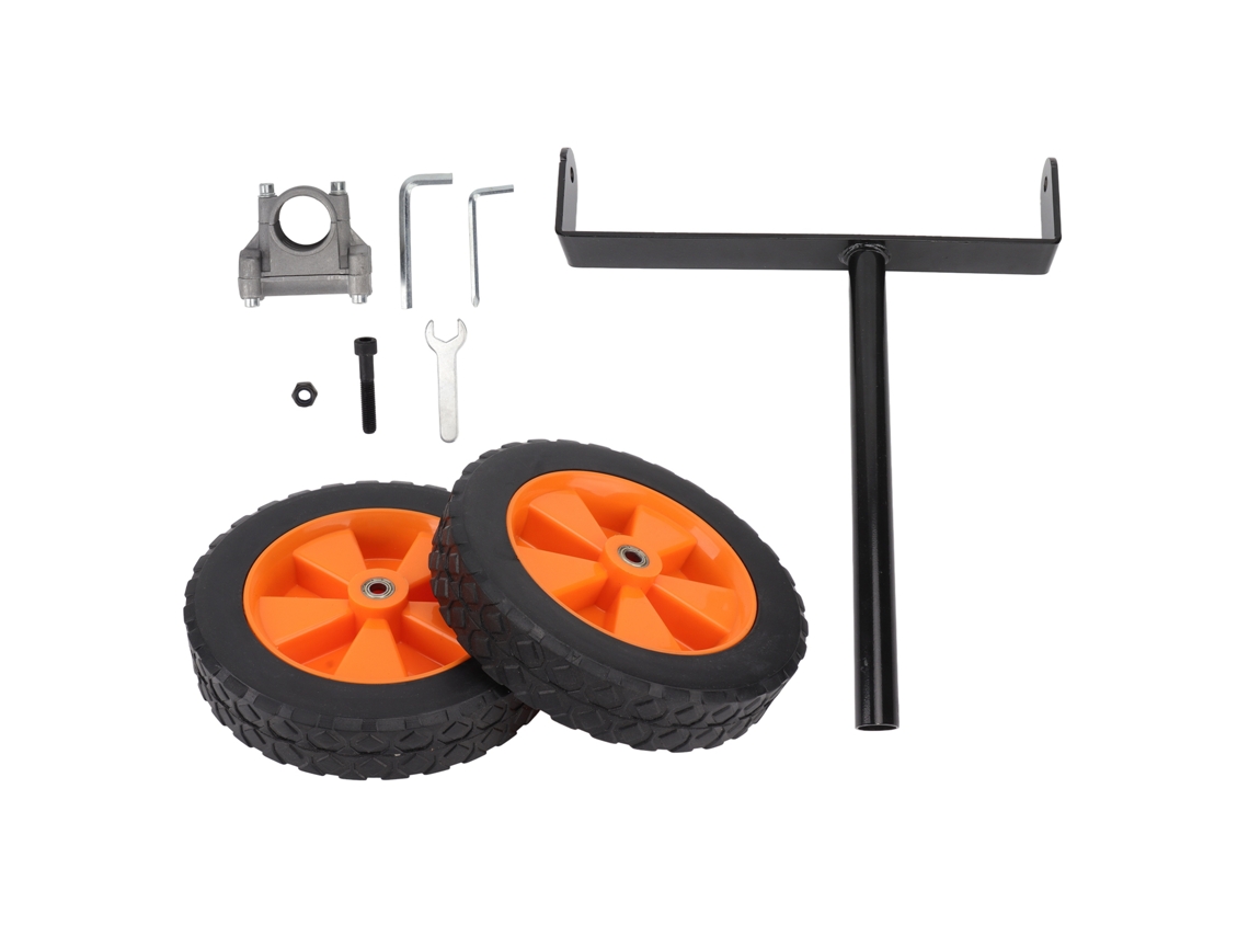 Rueda auxiliar ajustable para desbrozadora con cable/cepillo eléctrico de 26-28 mm