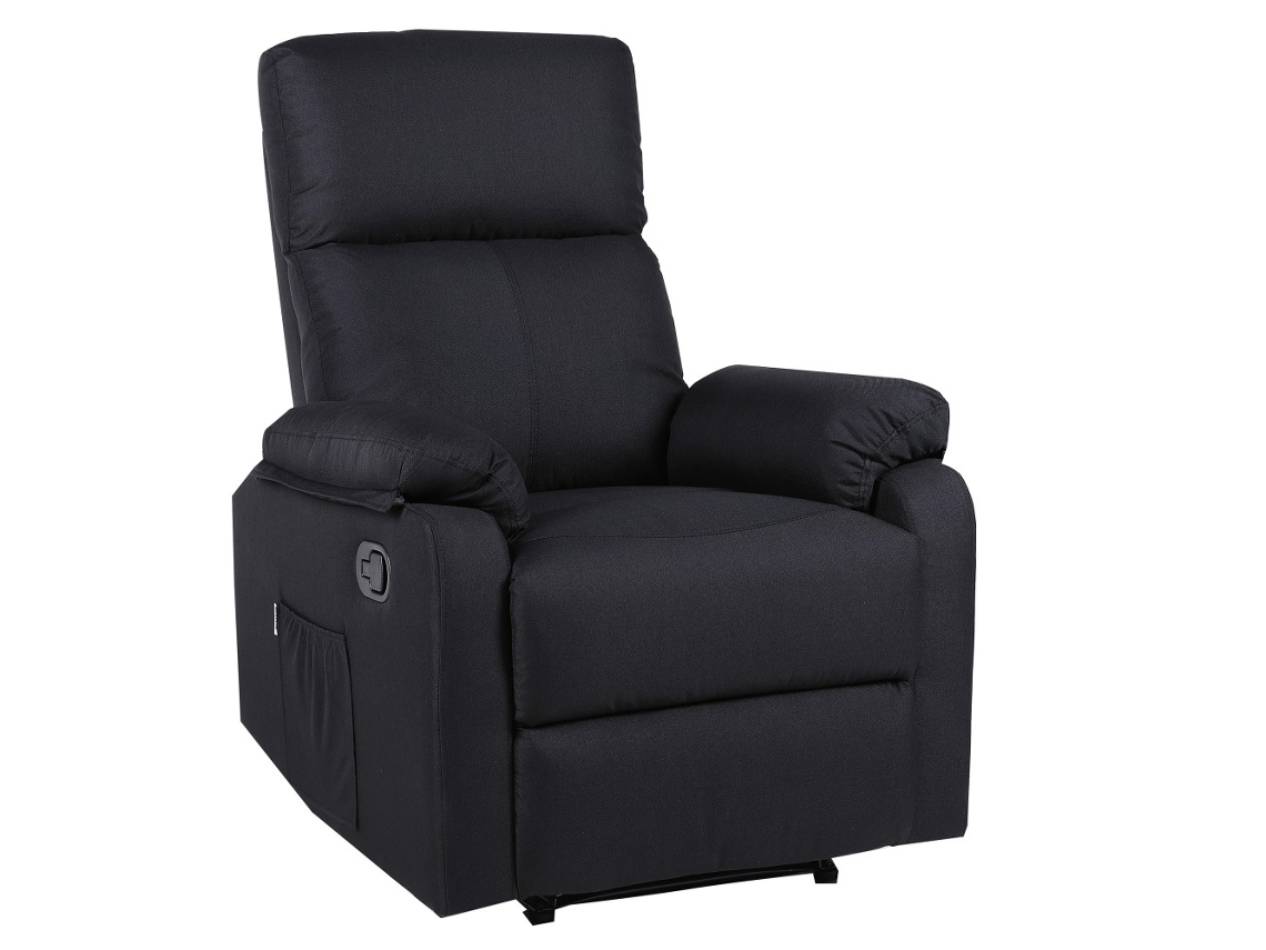 Ecode® sillón reclinable manual de tela lavable calor lumbar y USB de carga