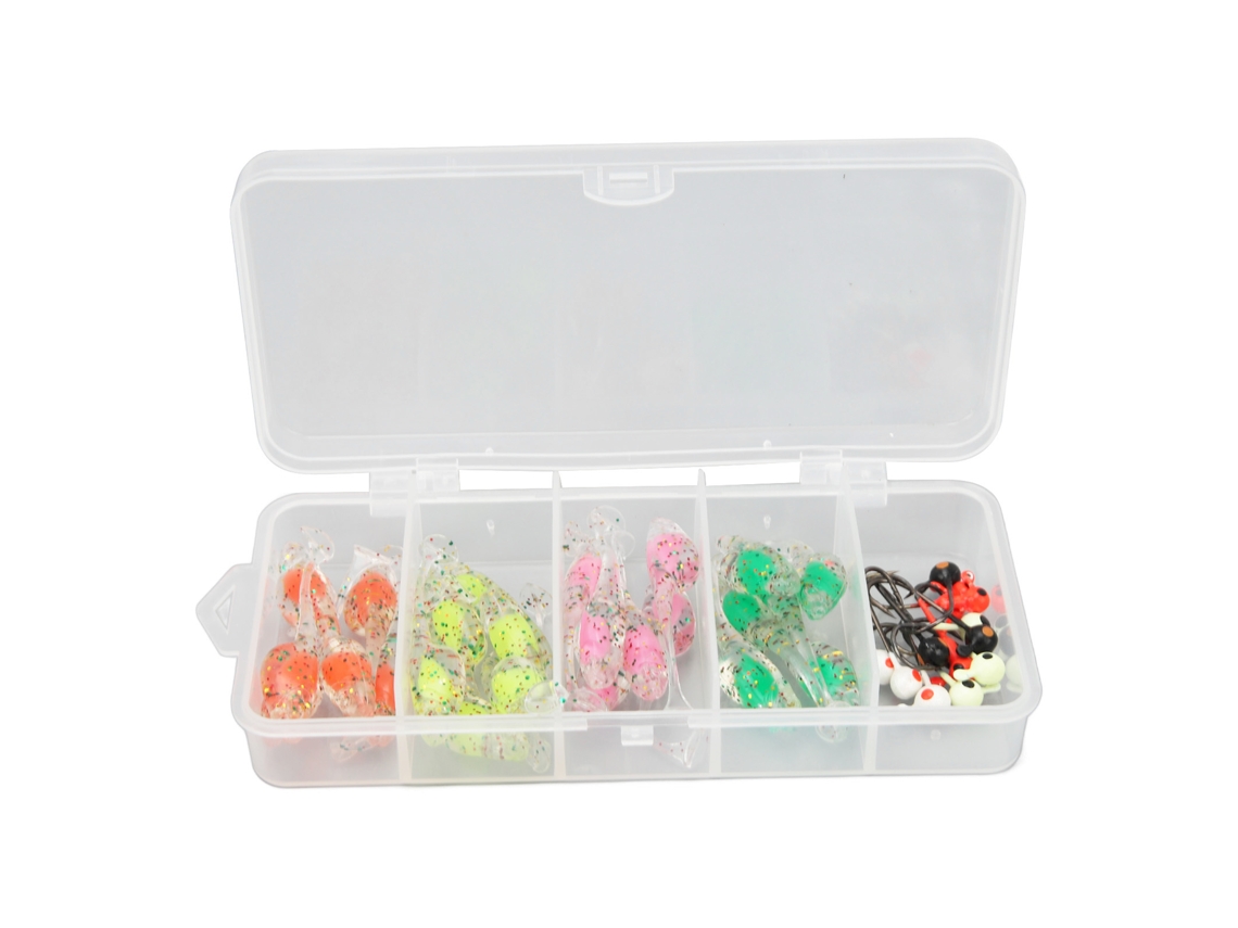 2026rebe-kit De Lures De Pesca Con Cebos Blandos Silicona Tpe Cola T Y Anzuelos En Caja Transparente Para Agua Dulce Y Salada