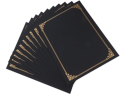 10 Fundas Negras Para Certificados