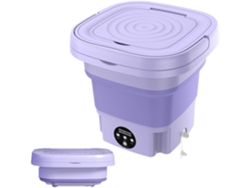 Lavadora Portátil Mini 8l Morada Plegable 3 Modos, Para Camping/viaje