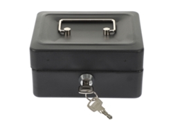 Caja metálica de seguridad con cerradura para guardar dinero