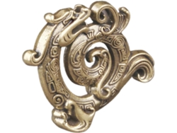 Exquisita Figura Retro Dragón Latón Escultura Decorativa Zodíaco Chino Oficina Estable Agradable Tacto