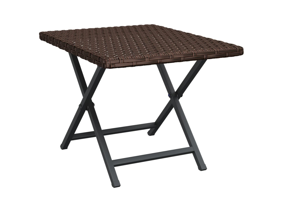 Mesa Plegable 45x35x32 Cm Mimbre Patas Marrón MAISON EXCLUSIVE