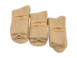 2026-calcetas De Lana Gruesas Con Felpa Calientes Para Hombre Calcetas De Dormir (3 Pares Caqui)