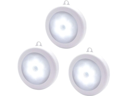 Luces Nocturnas Con Sensor De Movimiento, Juego De 3 Luces Led Inalámbricas Con Batería Para Dormitorio.