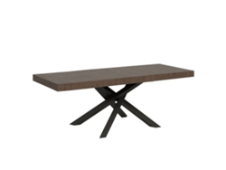 Mesa extensible Volantis Premium en nogal 200/304x90 cm con patas antracita Itamoby