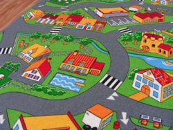 Alfombra Infantil Calles Little Village (400 x 450 cm)