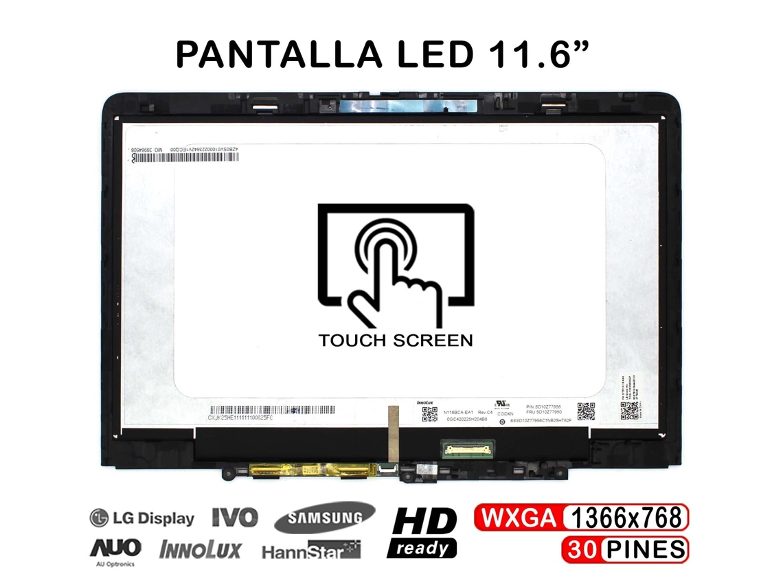 Pantalla táctil LED de 11,6 pulgadas Lenovo Yoga Gen 4 300w con marco compatible