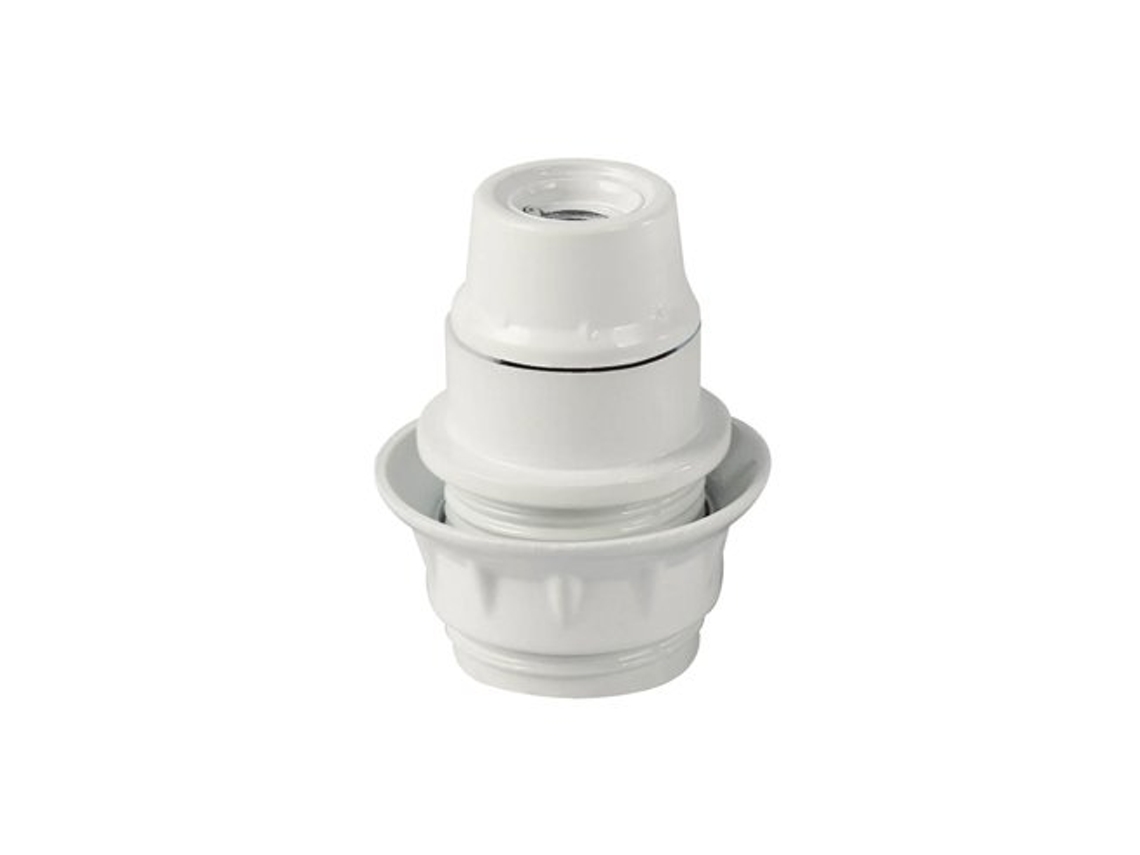 Portalámparas Baquelita Semiroscado E14 Blanco