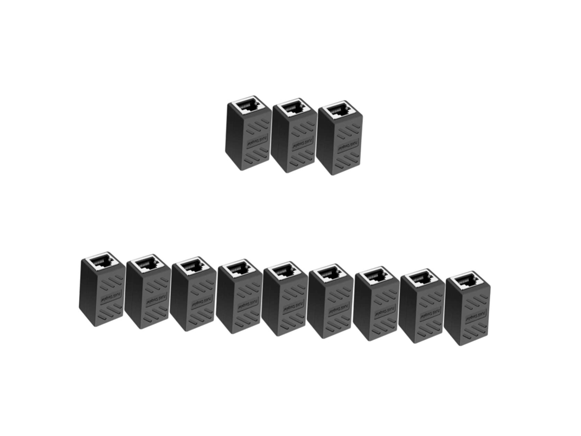 Adaptador Ethernet De 12 Piezas Con Conector Hembra Para Cables Cat