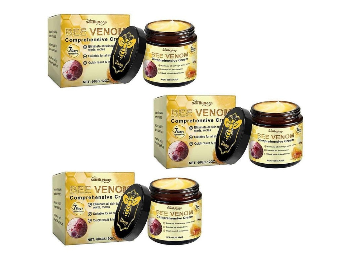 Crema Completa Con Veneno De Abeja, Reduce Verrugas E Imperfecciones, Tratamiento Para La Piel 2025 Para Todo Tipo De Piel, 3 Unidades.