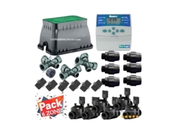 Kit Riego Automático 6 Zonas Para Riego Electrico Conjunto De Temporizador Electroválvulas Accesorios De Instalación SUINGA