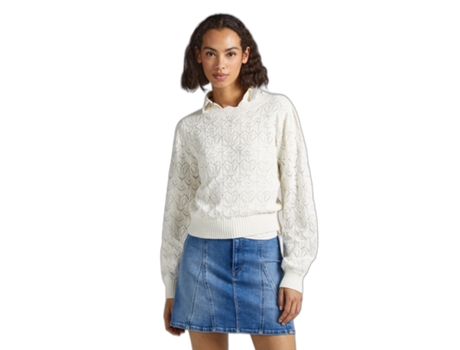 Camiseta de Mujer PEPE JEANS Damara Blanco (M)